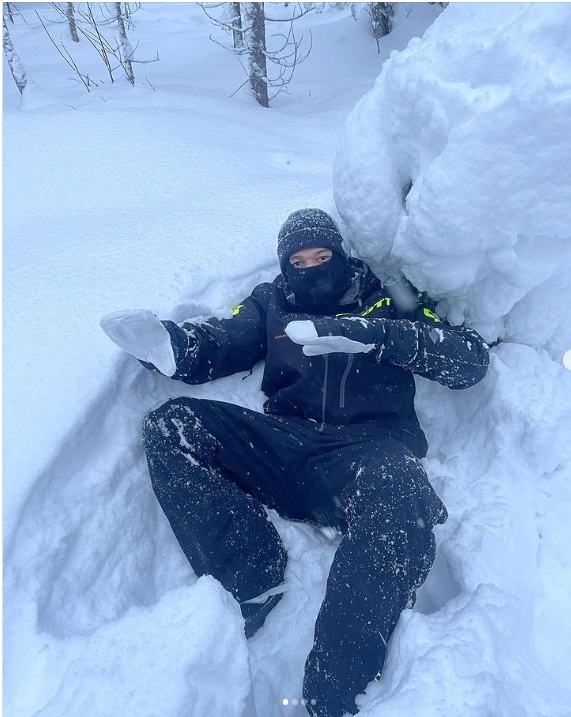 Kylian Mbappe julkaisi lumisia kuvia Suomesta